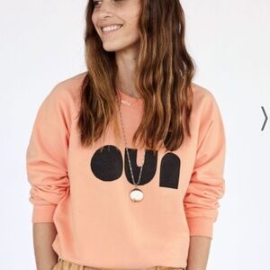 Clare V Oui Sweatshirt (Pink Size Small)